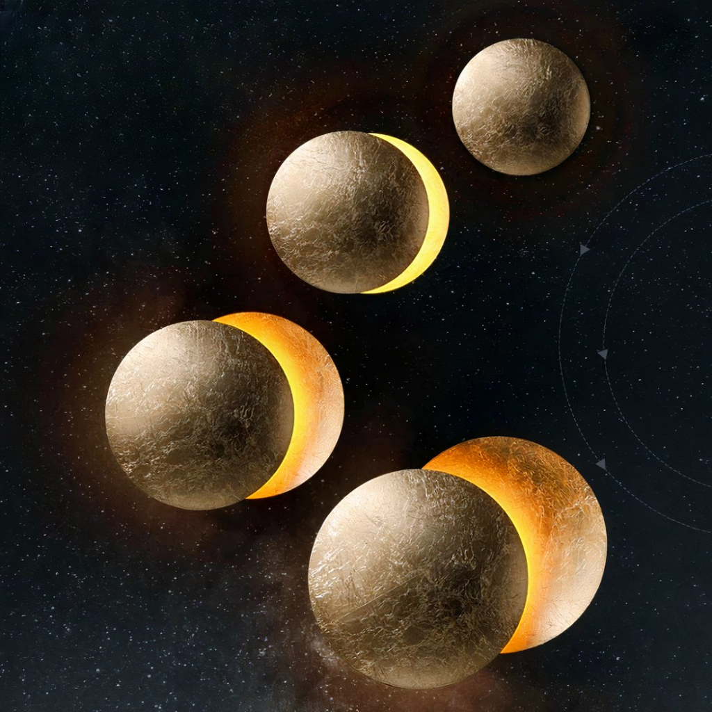 Wandleuchte mit drehbarem Design Nachahmung des Mondes